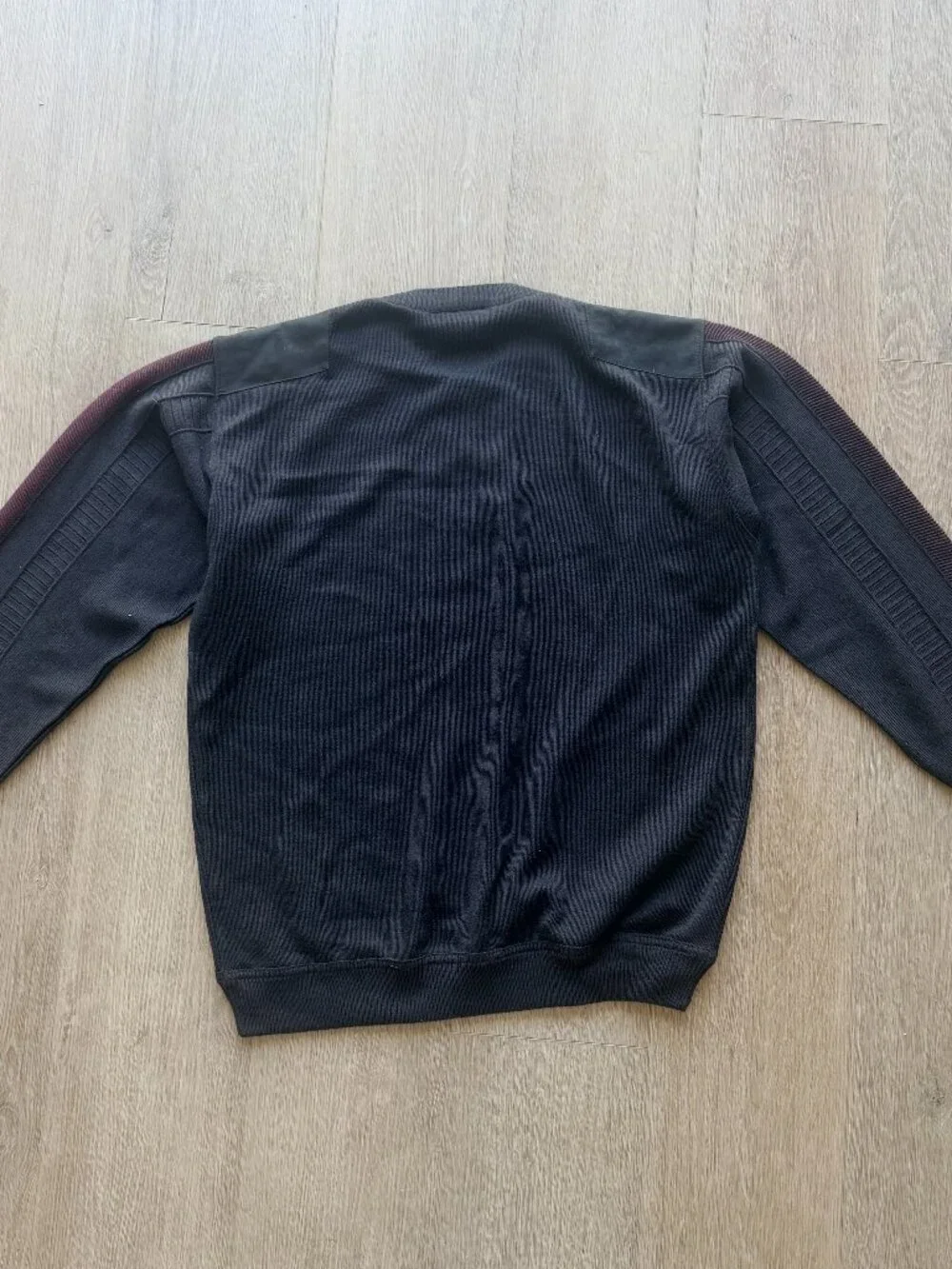 Giuliano Tricot Sweater Black Suede Trim Made In Italy Small NWT